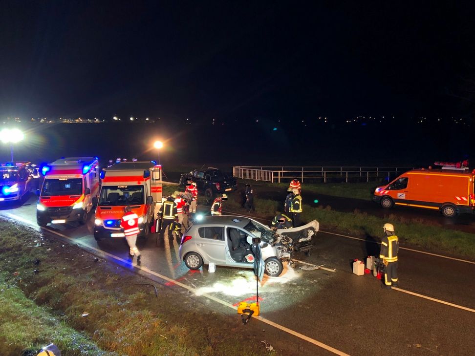 Die Unfallstelle auf der B 49 zwischen Wittlich und Wittlich-Bombogen