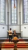 Die Nachwuchsmusiker Benjamin Elvermann (Orgel) und Stella Rüther (Violine) begeisterten in der Pfarrkirche St. Nikolaus in Kottenheim mit ihrem Konzert „Pipe Dreams“.