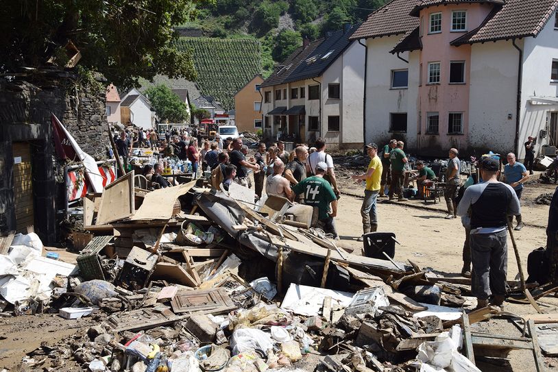 Hochwasserhilfe: Plattform baut mit auf. Foto: HwK