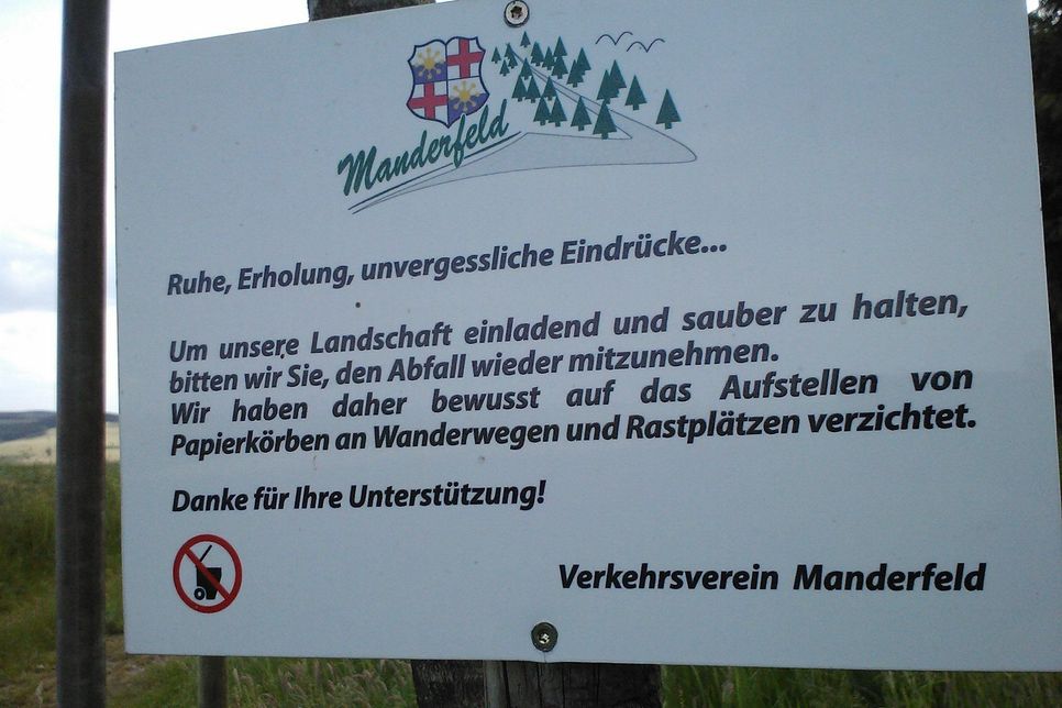 Der Verkehrsverein Manderfeld verzichtet auf das Aufstellen von Papierkörben - ein Schritt, um das Umweltbewusstsein der Menschen zu schärfen? Foto: B. Löhr