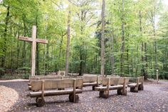 Der Andachtsplatz im FriedWald Euskirchen ist zentraler Ort der Erinnerung und des Gedenkens.
