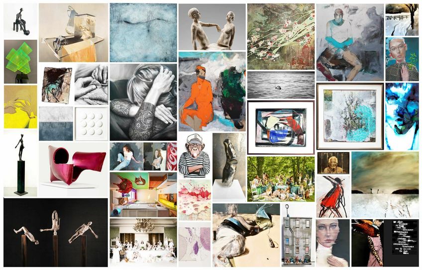 Eine Auswahl als Vorgeschmack: Internationale Künstler stellen Malerei, Fotografie, Grafik und Skulpturen im Sommer bei der BitburgART aus. Collage: Overhead Gallery