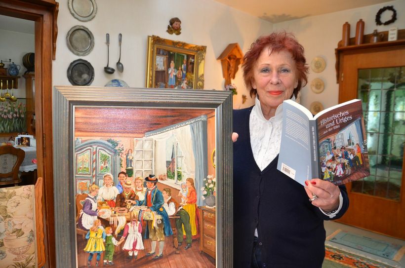 Resi Röder malt romantische Heimatmotive aus der »Guten Alten Zeit«. In ihrem neuesten Buch verbindet sie die Kindheitserinnerungen mit archäologischen Erkenntnissen aus der Eifel. Foto: T. Förster