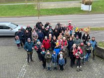 Trotz kaltem Winterwetter starteten die Mesenicher Karnevalisten mit einer Wanderung in die neue Session.