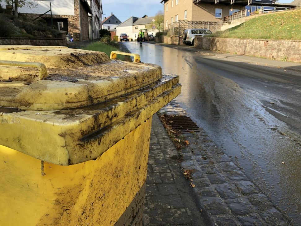 Auch die Mülltonnen wurden in Mitleidenschaft gezogen.