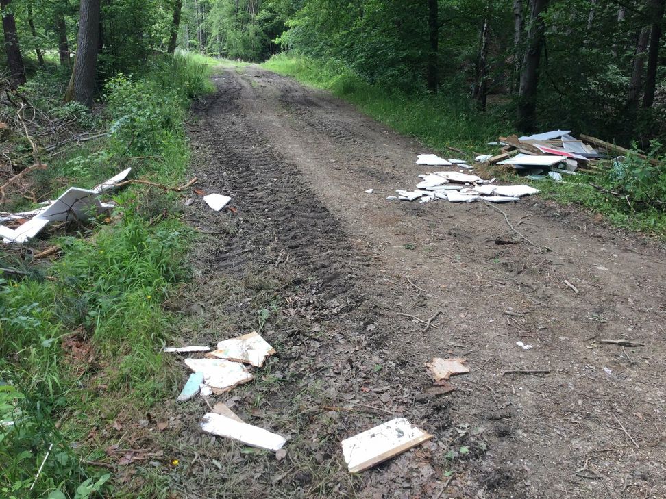 Ende Mai 2022 kam es nun am gleichen Weg zu zwei weiteren größeren Bauschuttablagerungen aus ähnlichem Material.