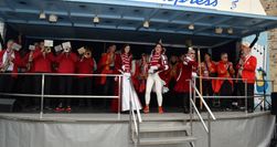 Das Mutscheider Dreigestirn wurde musikalisch von den Eifellandfunken begleitet.