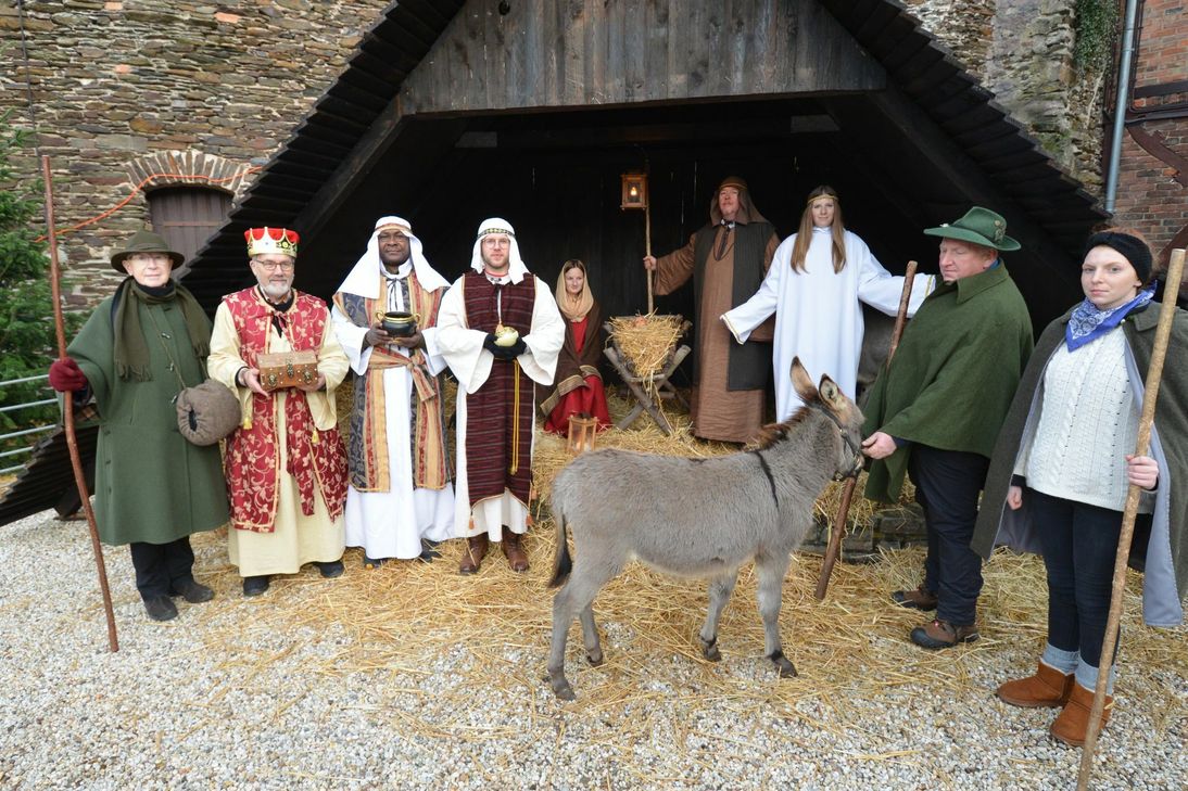 Das Krippenspiel - hier im Jahr 2019 - wird auf der Reichsburg in diesem Jahr nicht stattfinden.