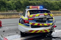 Unfall auf der A61.