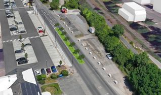 Der visualisierte Grünstreifen in der Bitburger Saarstraße. Bis April 2027 soll die Visualisierung umgesetzt werden.