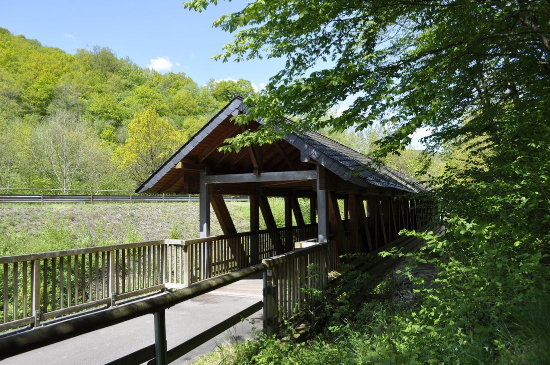Brücke am Ruwer-Hochwald-Radweg bei Waldrach.
