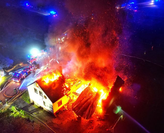 Brand in Lindenschied.