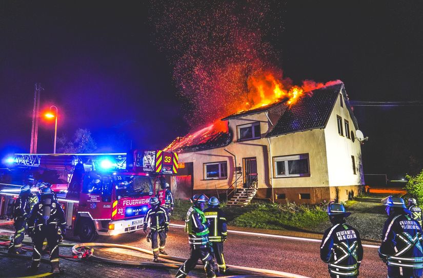 Brand in Lindenschied.