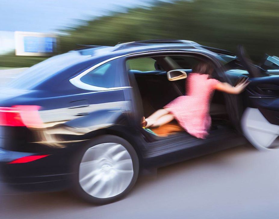 Die Frau stürzte aus bislang ungeklärter Ursache während der Fahrt auf die Autobahn. Der Fahrer flüchtete.