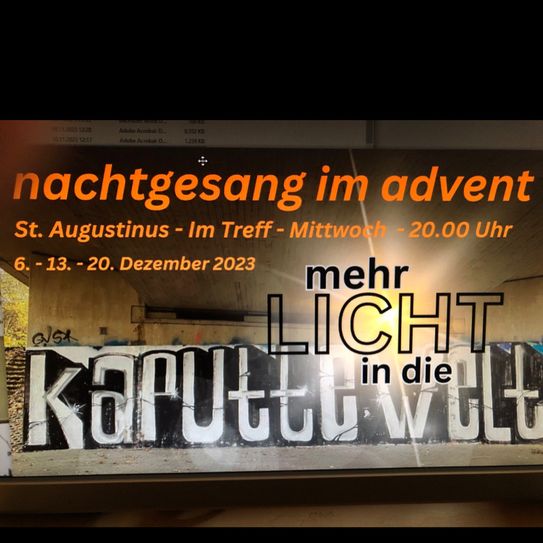 Plakat Nachtgesang St. Augustinus