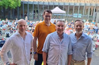 Jacek Sienkiewicz, Mike Otto, Thomas Kiessling & Claus-Christian Kedenburg (amtierender Präsident des RC Trier-Porta).