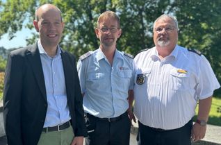 Der neue stellvertretende BKI Markus Wittich (Mitte) zusammen mit Peter Link (rechts) und Volker Boch.