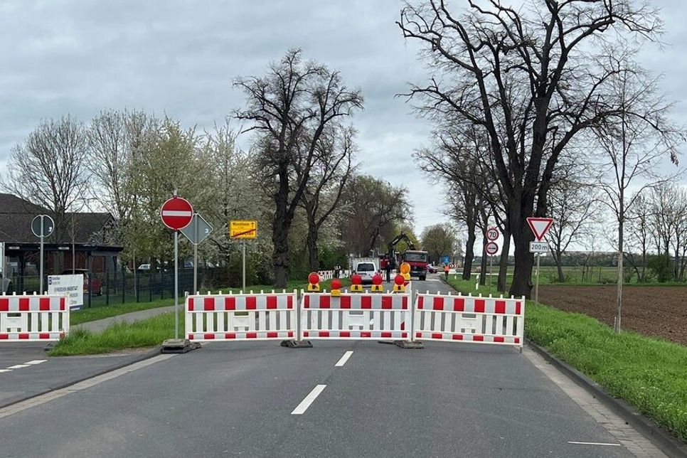 Die Kölner Straße ist bis voraussichtlich 3. Mai gesperrt.