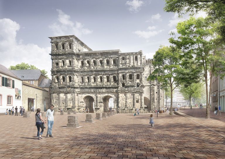 So könnte künftig der Vorplatz der Porta Nigra aussehen.