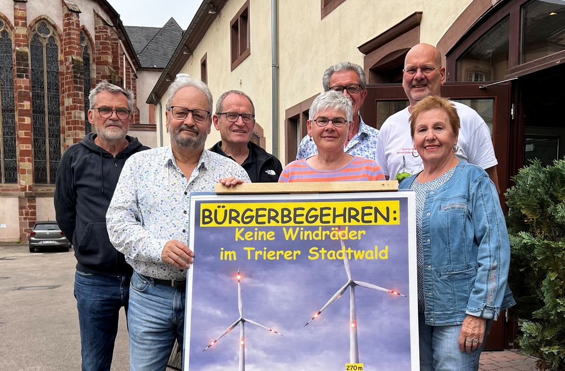 "Keine Windräder im Trierer Stadtwald": das fordern die Bürgerinitiativen Naturschutz Euren/Herresthal, Bürgerverein Pfalzel und Naherholungsgebiet Auf der Bausch