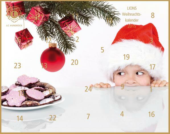 Bernd Hamacher, Präsident des Lions-Club Monschau und Karl Rambadt, Activity-Beauftragte präsentieren den Adventskalender 2016.