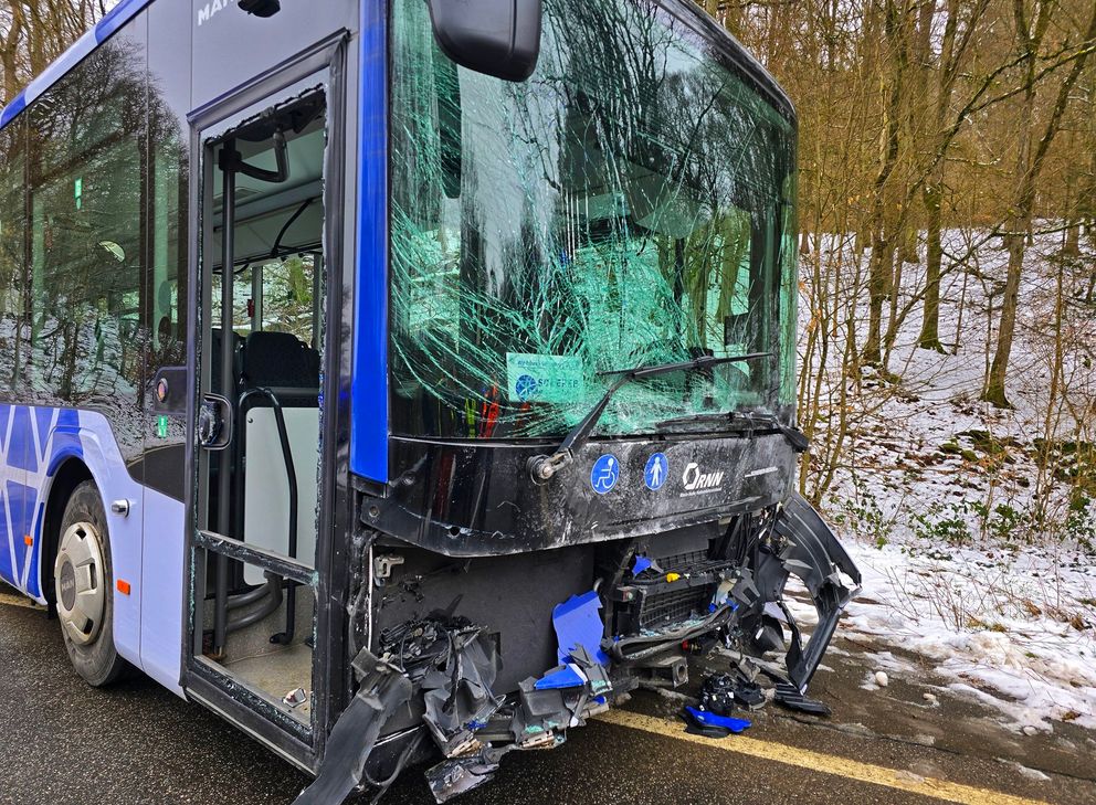 Der verunfallte Bus.
