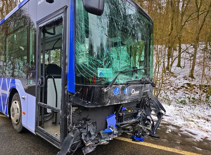 Der verunfallte Bus.