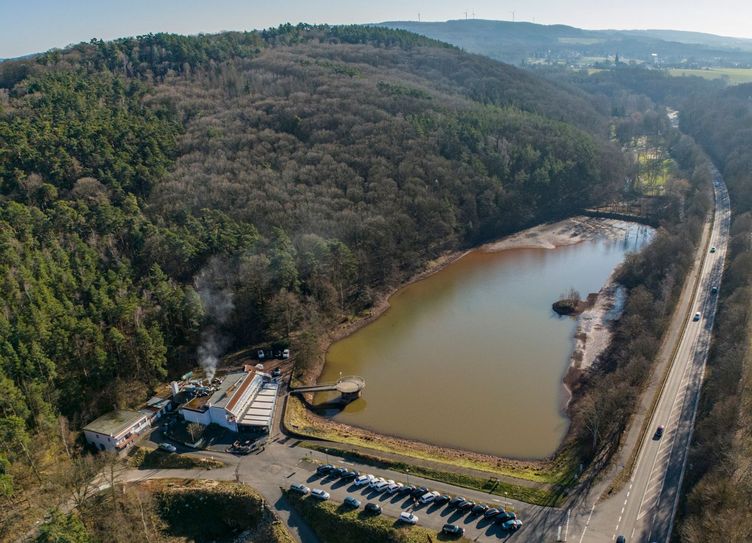 Luftbild vom Kommerner Mühlensee.