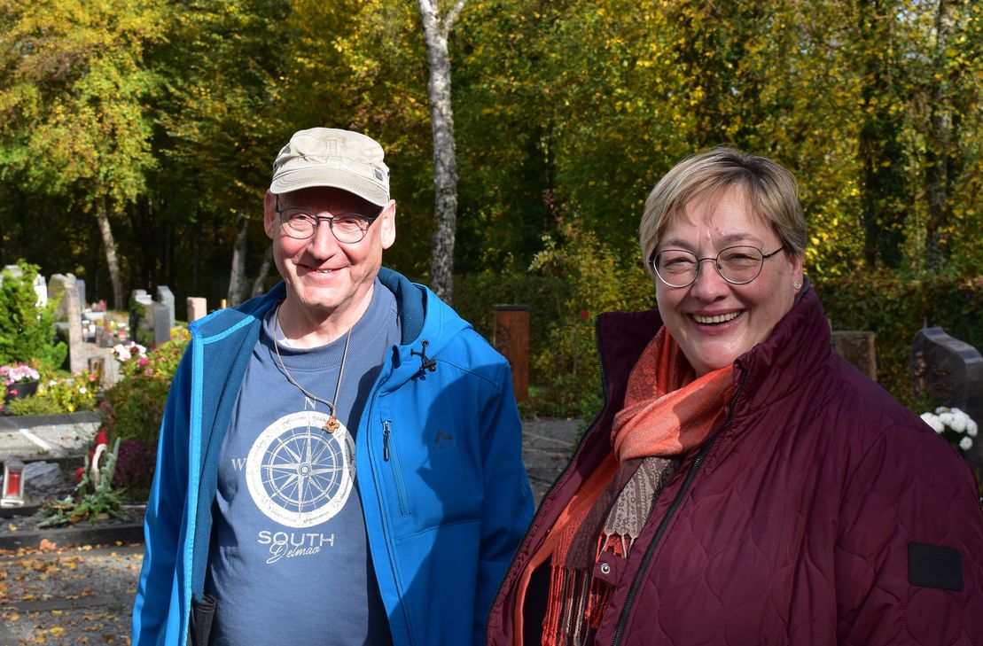 Caritas-Mitarbeiter Andreas Flämig und Gemeindereferentin Tamara Baltes.