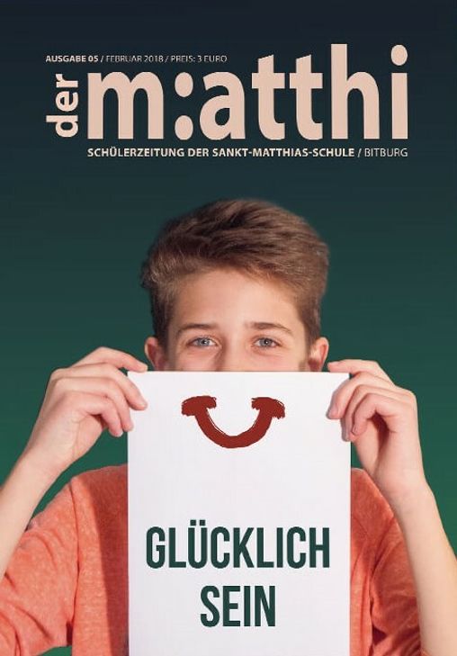 "derMätthi", Ausgabe 5 vom Februar 2018, ist in der Kategorie "Realschule" aktuell als beste Schülerzeitung Deutschlands ausgezeichnet worden. Foto:  Jugendpresse Deutschland / Erik-Holm Langhof