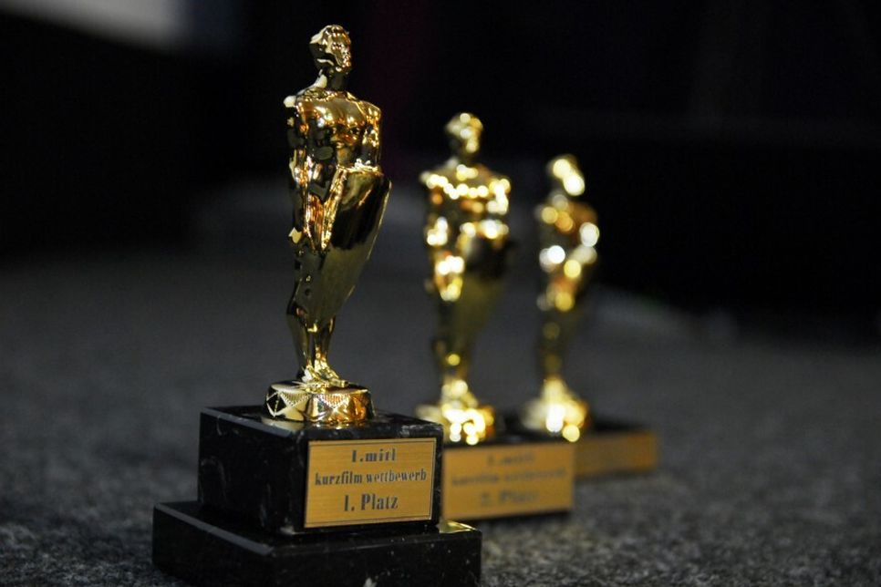 So sehen sie aus, die MITL Kurzfilm-Oscars. Wer wird in diesem Jahr als Preisträger die begehrte Auszeichnung mit den Preisgeldern erhalten? Bis zum 19. Oktober fällt die Entscheidung per Online-Voting und Jury-Urteil. Foto: FF