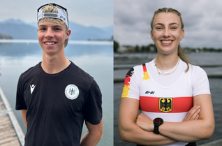 Aron Schäfer (links) und Elena Schweistahl vom Bernkasteler Ruderverein lösten sich bei der Internationalen Juniorenregatta in München die Tickets für die Junioren-EM in Brandenburg an der Havel.