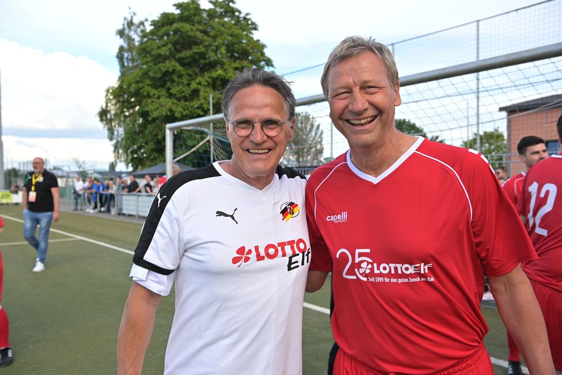 "Euro-Eddy" Edgar Schmitt (links) und Weltmeister Gudio Buchwald.