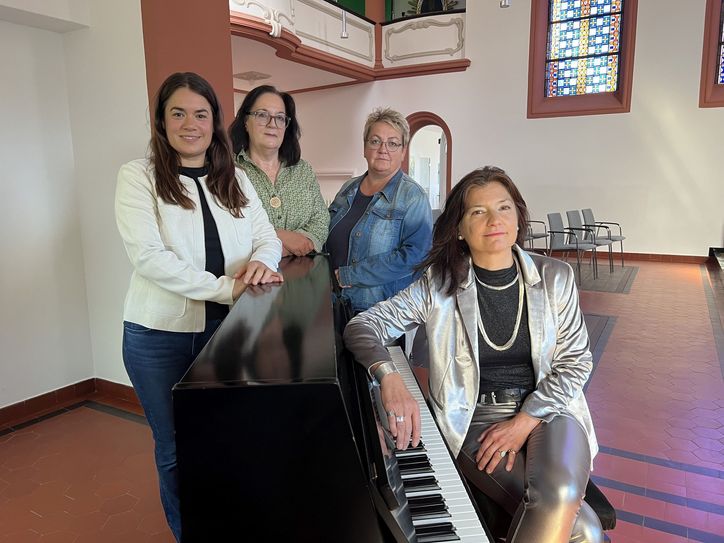 Sie stellten das Projekt vor (v.li.): Jessica Setzer, Brigitte Wies, Iris Beging und Nadja Bulatovic.