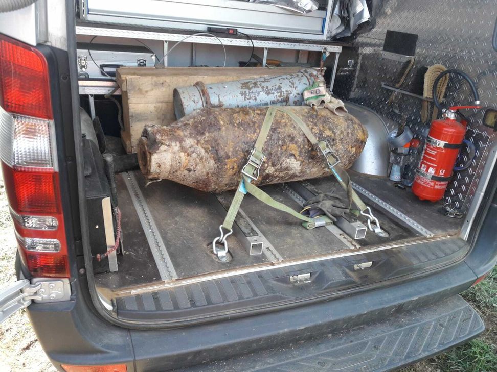 Diese Bombe aus dem Zweiten Weltkrieg wurde am Mittag in Vossenack entschärft und unschädlich abtransportiert.