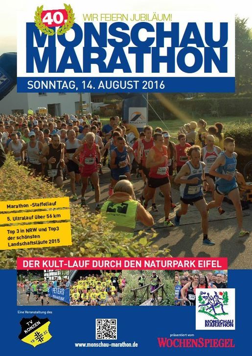 Wissenswertes zu den Läufen, Rahmenprogramm und vielem mehr lesen Sie im Magazin des 40. Monschau Marathon, das dem WochenSpiegel beiliegt.