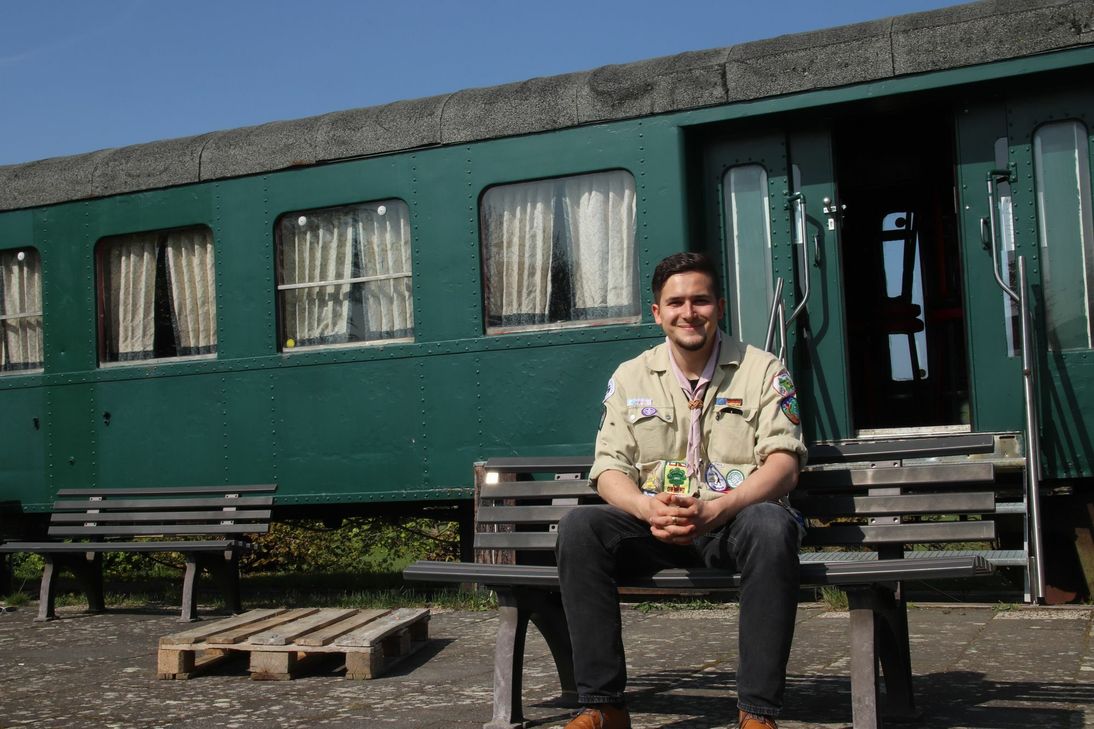 Benjamin Frings ist der Vorsitzende der Lammersdorfer Pfadfinder. Foto: Tim Nolden