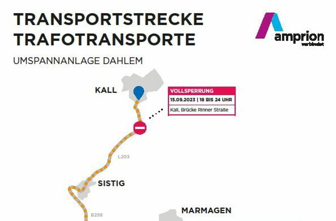 So verläuft die Transportstrecke.