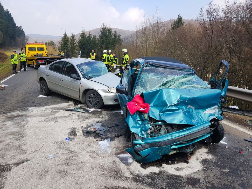 Schrecklicher Unfall bei Herrstein. Foto: Schmitt