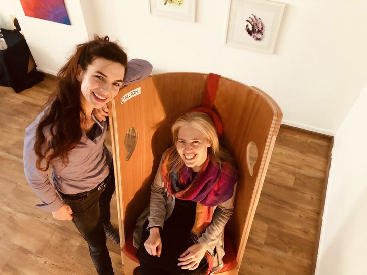 Diesen Klangstuhl kann man momentan in Mechernich ausprobieren.