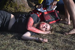Am Pulvermaar probten rund 50 Einsatzkräfte den Ernstfall. Foto: Dietmar Geib