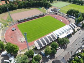 Moselstadion Photovoltaik Luftaufnahme