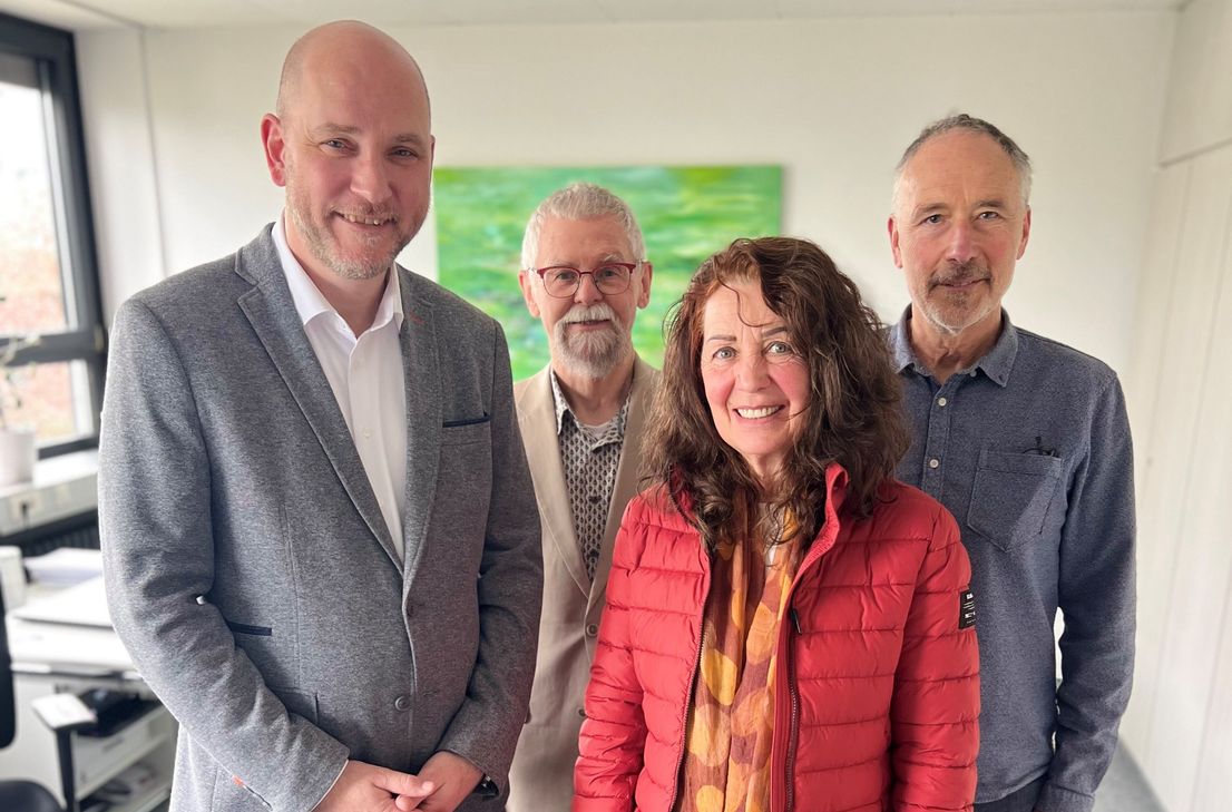 Zuvor wurde sich mit Bürgermeister Jorma Klauss über den aktuellen Stand des Projektes ausgetauscht.