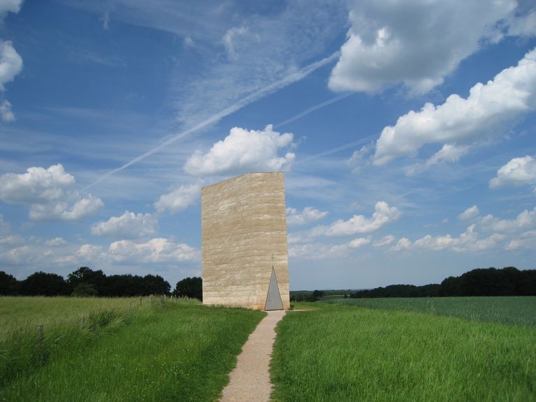 Blick auf die bekannte Bruder Klaus Kapelle.