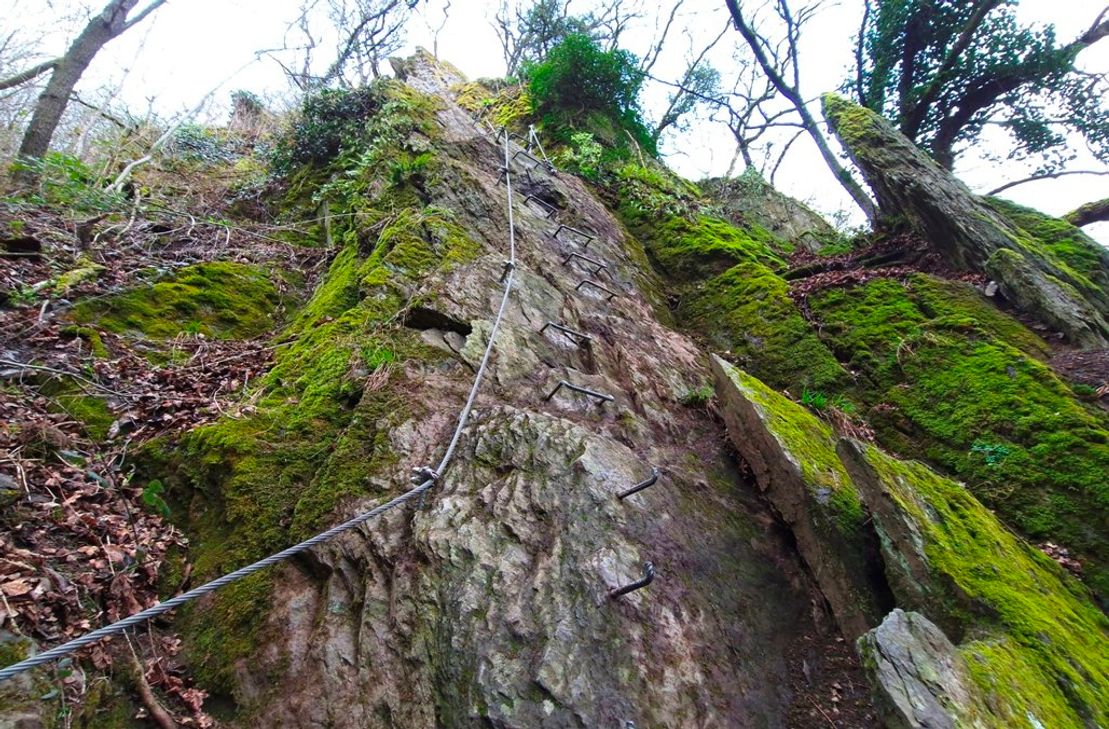 Der Klettersteig in Boppard zählt mit zu den beliebten Routen am Mittelrhein.