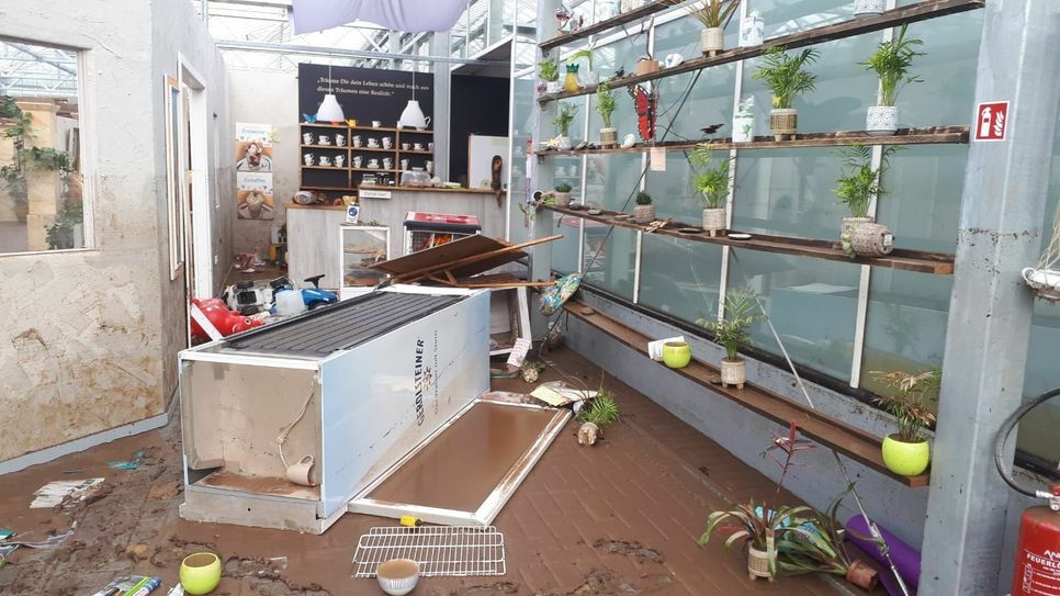 Hart vom Unwetter getroffen wurde der Schmetterlingsgarten Eifalia. Fotos: Privat