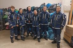 Die Mitglieder des THWs bei der Übergabe in Wittlich