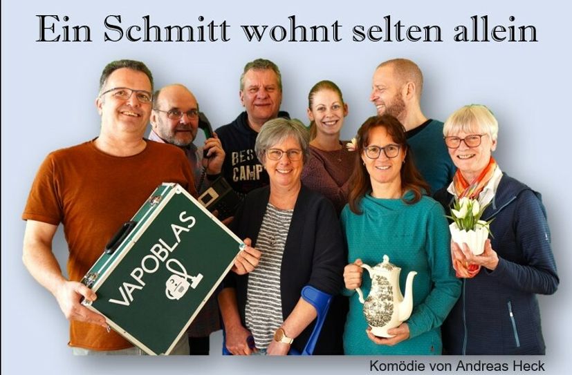 Sind die Schmitts nun in Urlaub oder doch zu Hause? Die Lammersdorfer Theatergruppe präsentiert Anfang Mai eine Verwechslungskomödie.