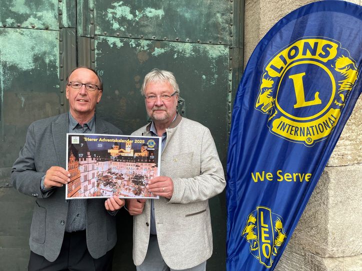 Norbert Hellenthal, Präsident des Lions Clubs Trier Basilika,
Andreas Trenkamp, Präsident des Lions Clubs Trier.