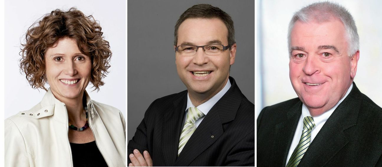 Eveline Lemke (Grüne), Horst Gies und Guido Ernst (beide CDU) werden den Kreis Ahrweiler im neuen Landtag vertreten. Fotos: Archiv
